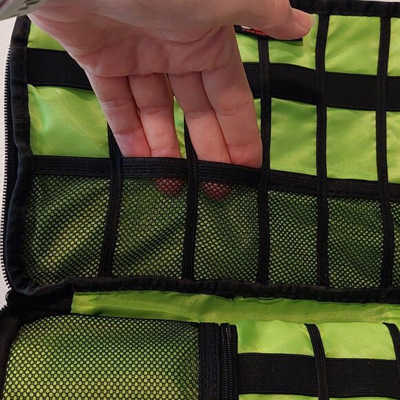 BUBM Electronics Double Layer Medium Storage/Travel Zip Case in Charcoal Gray - Picture 10 of 16